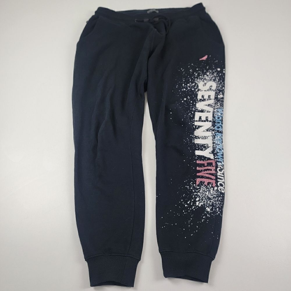 Staple Pigeon Black Sweatpants Joggers‎ Mens Size Large  Pants drawstring